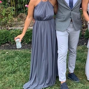 Pewter bridesmaid dress